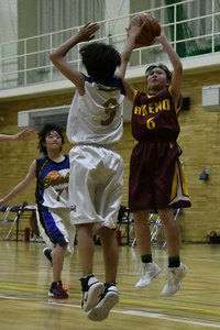 苫地区中学バスケ１年生大会　男子凌雲、女子明野が頂点