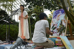 木歌さん、画家・北川さんとコラボイベント