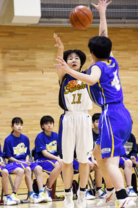 男子 青翔　女子和光がＶ  日胆中学選抜バスケットボール新人大会 