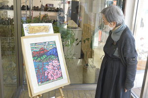 桜テーマの切り絵展示－とまチョップミュージアム