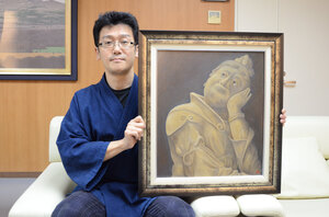 山口さんが仏像画で個展、来月１日から正光寺