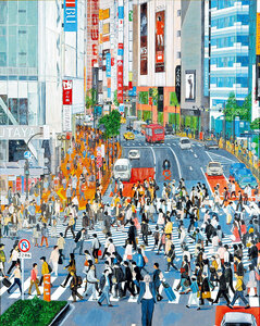 新道展協会賞に内海さん　「びっくり、うれしい」　東京・新宿の雑踏を描く