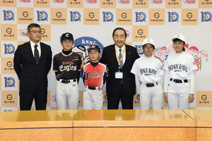 北海道チャンピオンシップ選抜選出の４選手、苫小牧市長を表敬―大舞台へ抱負語る