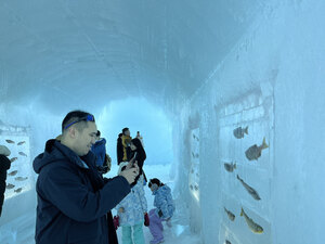 開幕初日からにぎわい　千歳・支笏湖氷濤まつり