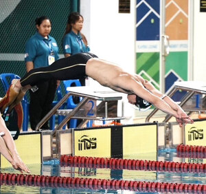 日本代表、阿部が銅メダル<br />
フィンスイミングアジア選手権で会心の泳ぎ