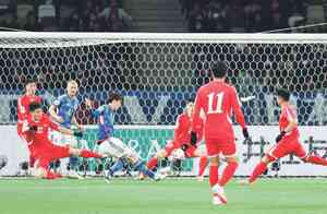 田中ゴール、北朝鮮破る 日本、無傷の３連勝 サッカーＷ杯予選